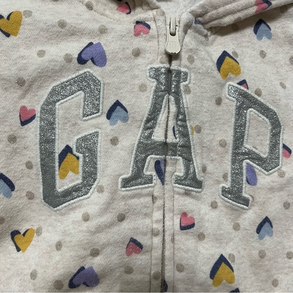 GirlGap Logo Zip Hoodie heart print - Picture 3 of 8